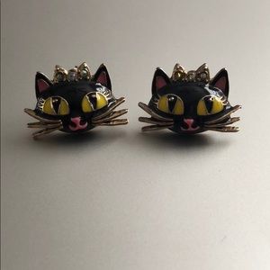 Betsey Johnson cat earrings